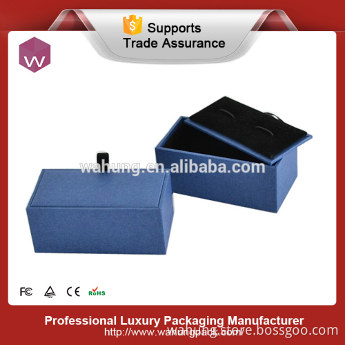personalized velvet cufflink jewellery box (WH-0288-8)